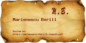 Marienescu Berill névjegykártya